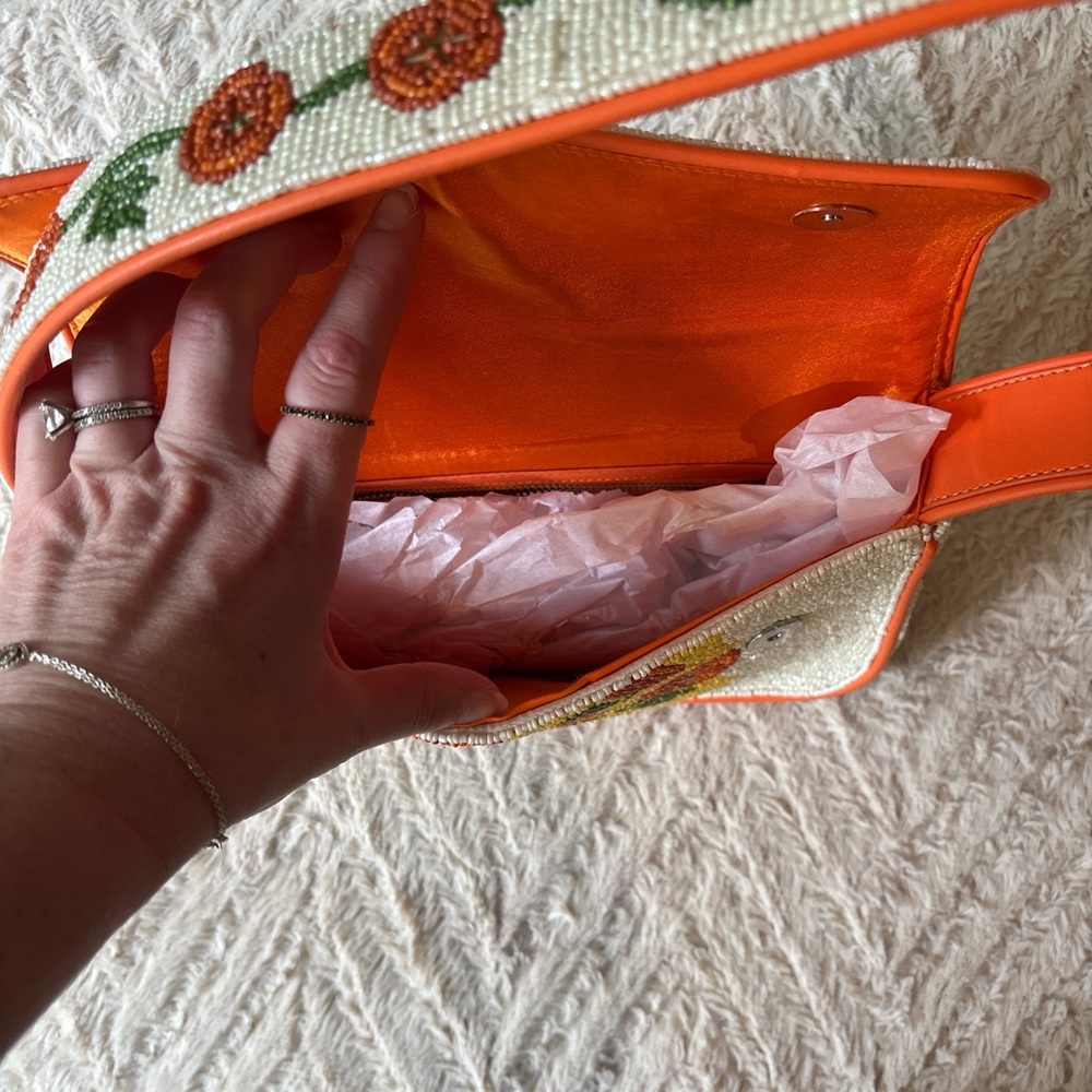 STAUD Tommy California Poppy Beaded Bag - Picture 6 of 8